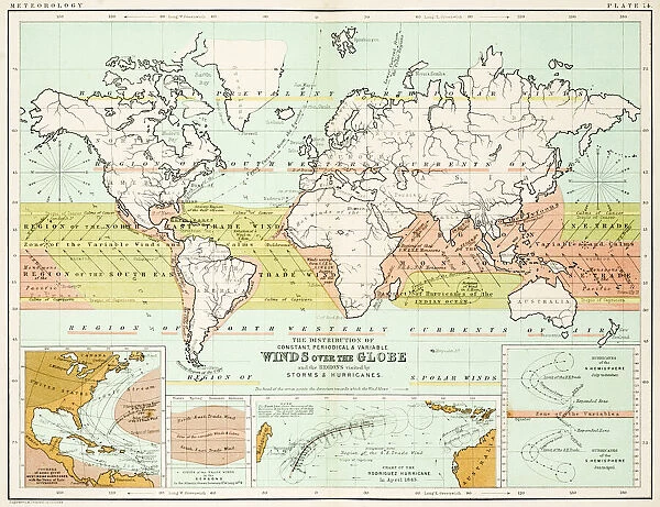 Winds - Map of the world 1861