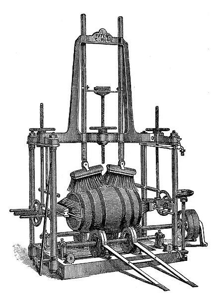 Wine barrel cleaning machine