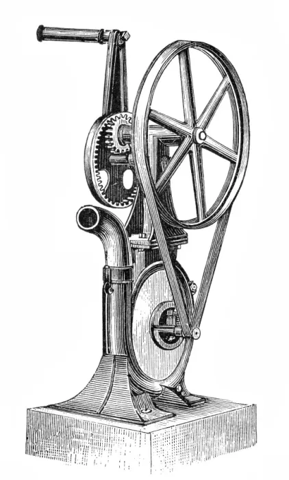 Framed Print : Wing fan for manual operation Framed Print : Wing fan for manual operation