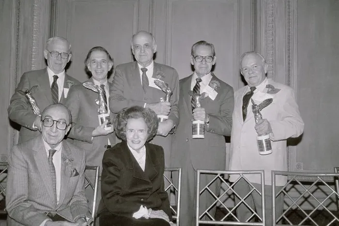 Framed Print : Winners of Albert and Mary Lasker Awards Posing for Camera Framed Print : Winners of Albert and Mary Lasker Awards Posing for Camera