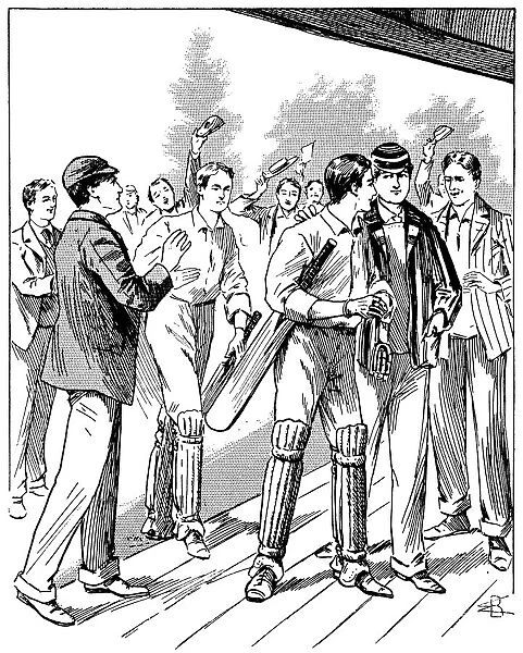 The winning team at a Victorian cricket match