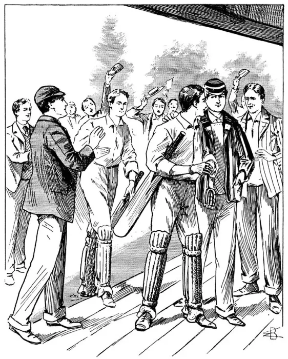 Framed Print : The winning team at a Victorian cricket match Framed Print : The winning team at a Victorian cricket match