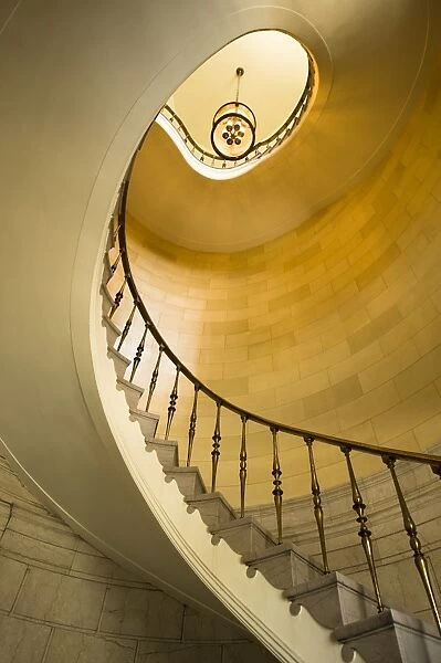 Winnipeg, Manitoba, Canada; winding staircase