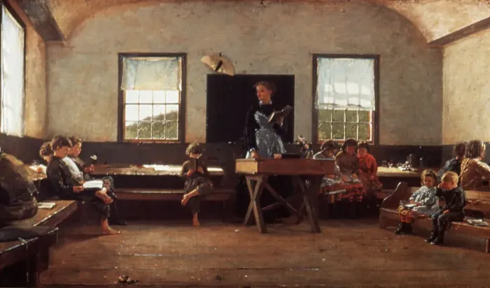 Framed Print : Winslow Homer: The Country School Framed Print : Winslow Homer: The Country School
