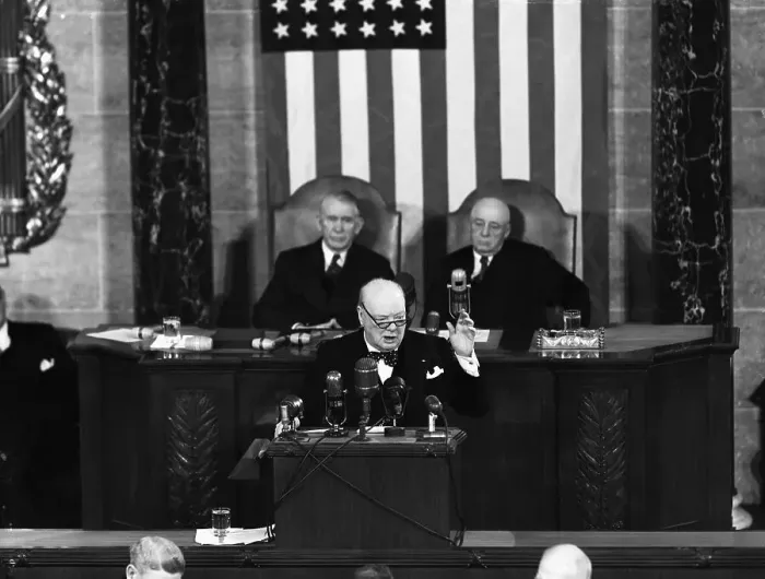 Framed Print : Winston Churchill Addressing Us Congress Framed Print : Winston Churchill Addressing Us Congress
