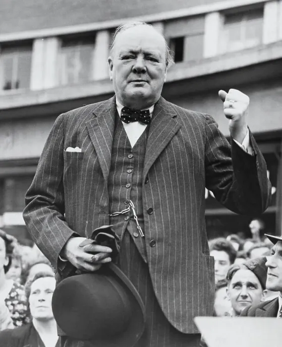 Framed Print : Winston Churchill Addressing Crowd Framed Print : Winston Churchill Addressing Crowd