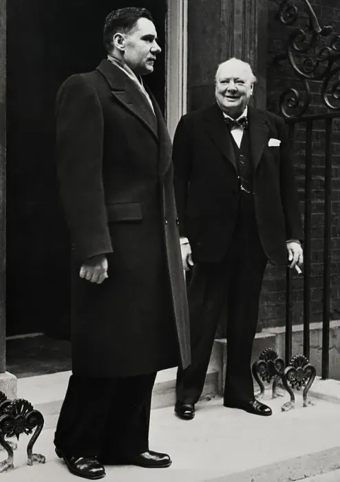 Framed Print : Winston Churchill and Andrei Gromyko