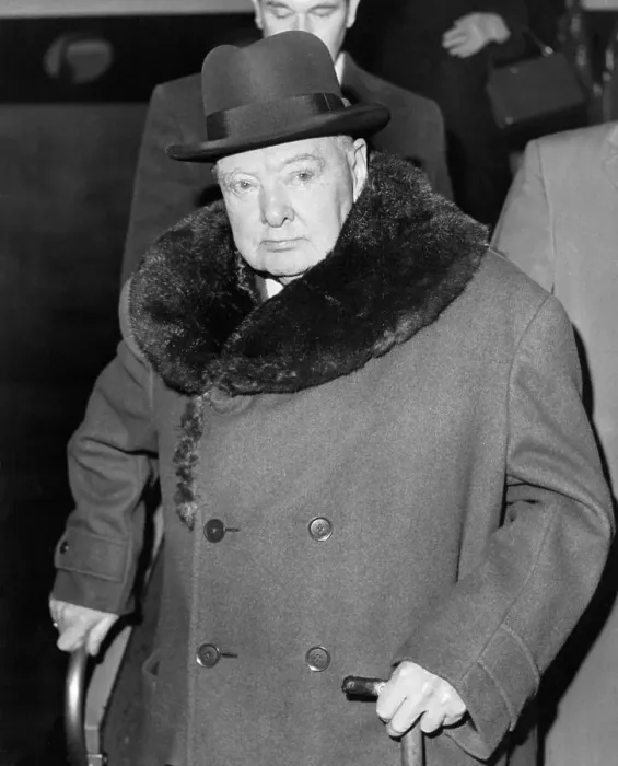 Framed Print : Winston Churchill Arrives at Airport Framed Print : Winston Churchill Arrives at Airport