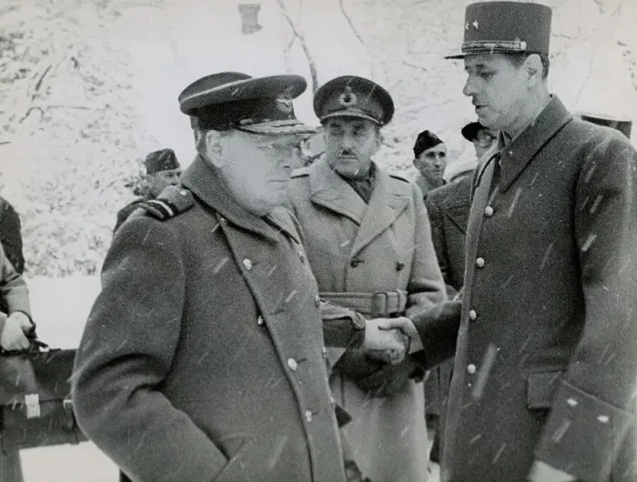 Framed Print : Winston Churchill and Charles de Gaulle Framed Print : Winston Churchill and Charles de Gaulle