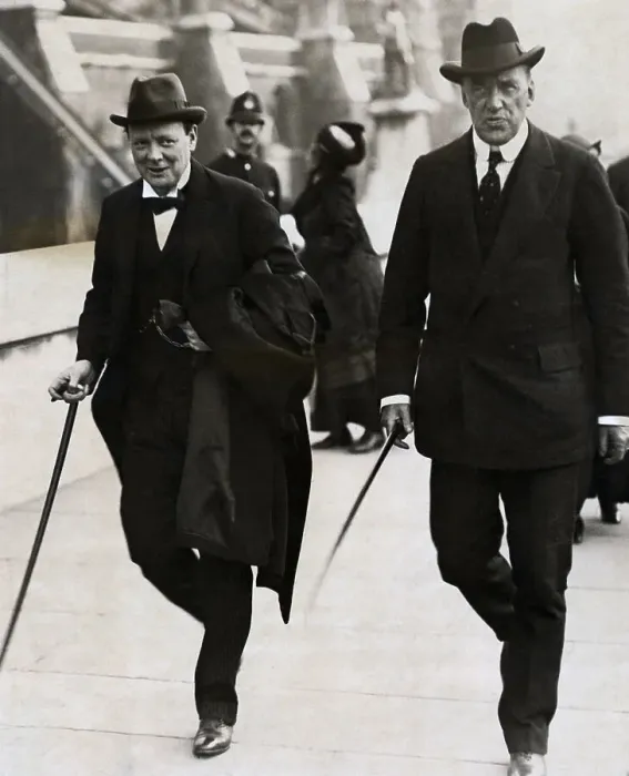 Framed Print : Winston Churchill And Edward Carson Walk