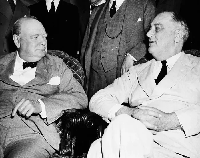 Framed Print : Winston Churchill and Franklin D. Roosevelt Framed Print : Winston Churchill and Franklin D. Roosevelt
