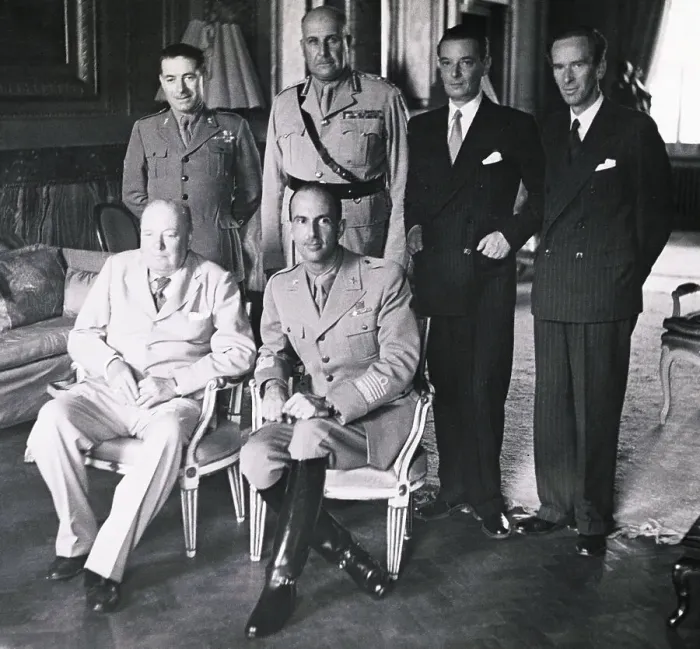 Framed Print : Winston Churchill with Friends Framed Print : Winston Churchill with Friends