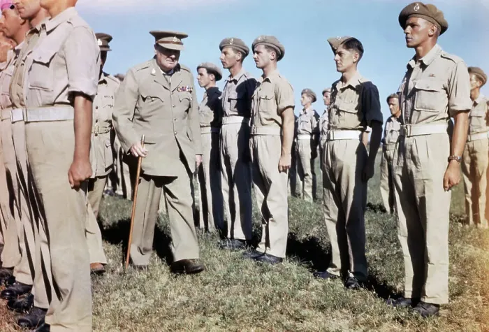 Framed Print : Winston Churchill Inspecting Troops Framed Print : Winston Churchill Inspecting Troops