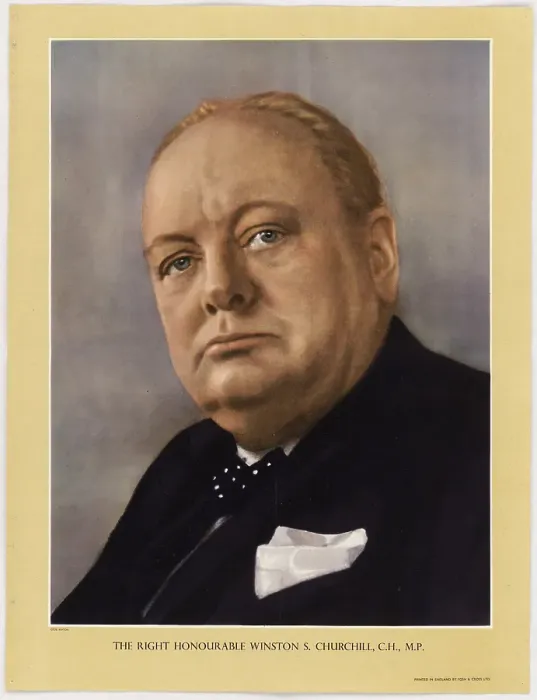 Framed Print : Winston Churchill Poster