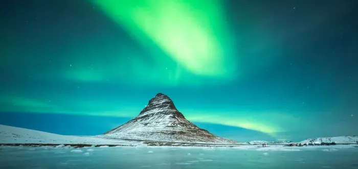 Framed Print : winter aurora kirkjufell mountain Framed Print : winter aurora kirkjufell mountain