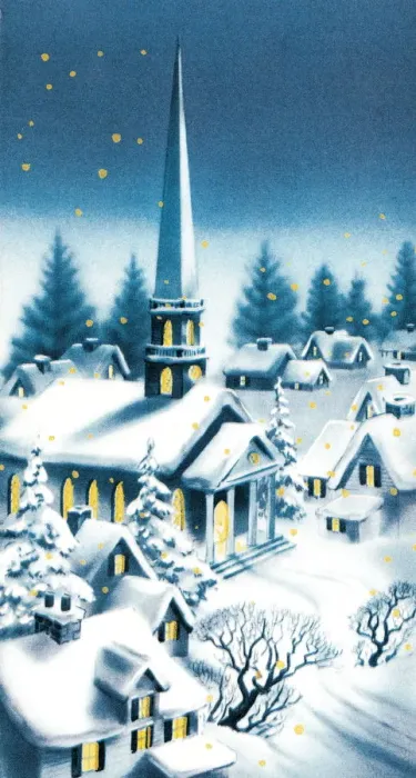 Framed Print : Winter church at night Framed Print : Winter church at night