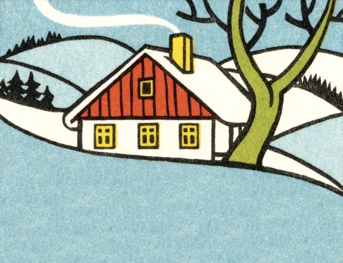 Framed Print : Winter home