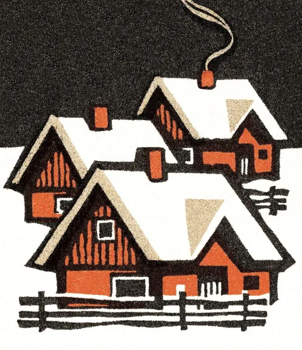 Framed Print : Winter homes Framed Print : Winter homes