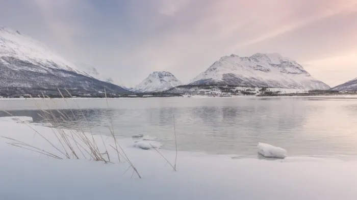 Framed Print : Winter landscape of Tromso