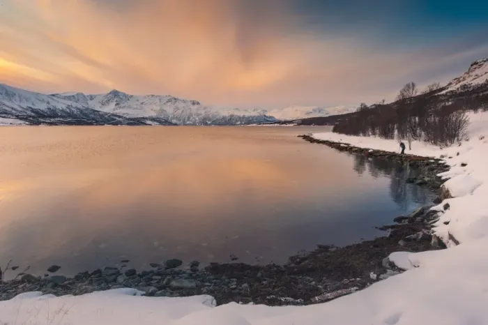 Framed Print : Winter landscape of Tromso Framed Print : Winter landscape of Tromso