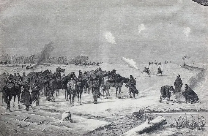Framed Print : Winter Memory from the Paris Days of 1870, France, Historic, digitally restored reproduction of an original 19th century original Framed Print : Winter Memory from the Paris Days of 1870, France, Historic, digitally restored reproduction of an original 19th century original