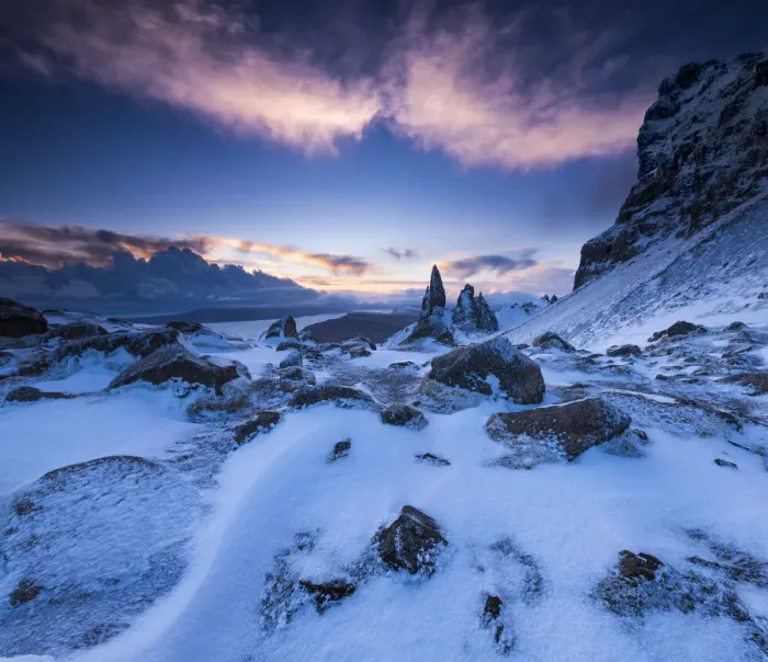 Framed Print : Winter on The Old Man of Storr. Isle of Skye, Scotland, UK Framed Print : Winter on The Old Man of Storr. Isle of Skye, Scotland, UK