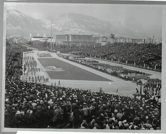 Framed Print : Winter Olympics Being Held in Stadium