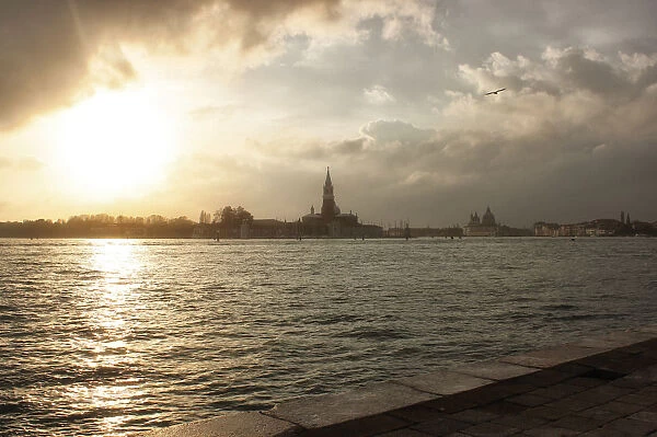 Winter sunset on the Venetian Lagoon