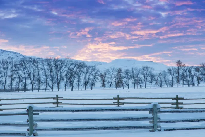 Framed Print : Wintertime sunrise at Hideout Ranch, Shell, Wyoming, USA Framed Print : Wintertime sunrise at Hideout Ranch, Shell, Wyoming, USA