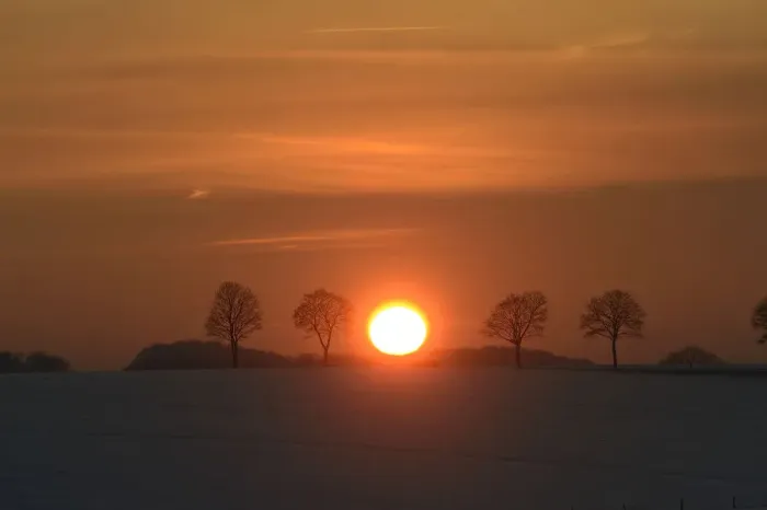 Framed Print : Wintry sunset, Kurten-Spitze, North Rhine-Westphalia, Germany Framed Print : Wintry sunset, Kurten-Spitze, North Rhine-Westphalia, Germany