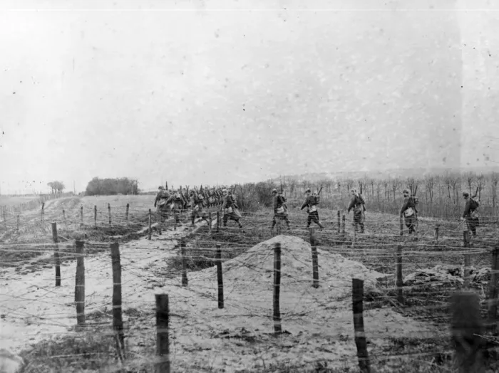 Framed Print : Wire Defences