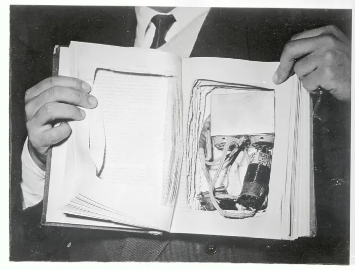 Framed Print : Wireless Transmitter Inside a Book
