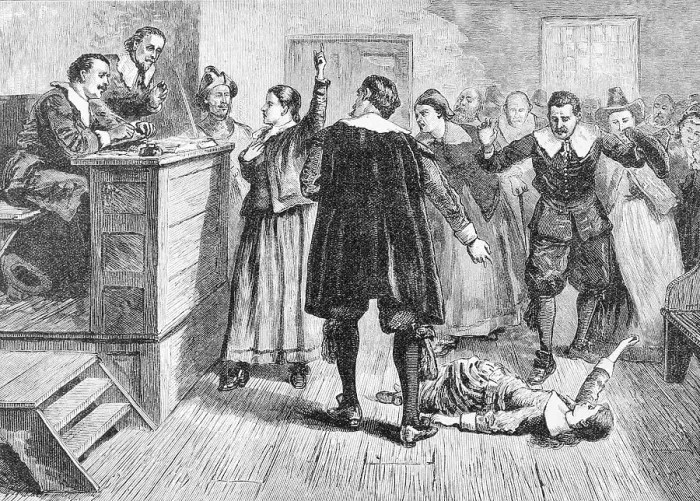Framed Print : Witchcraft at Salem Village Book Illustration Framed Print : Witchcraft at Salem Village Book Illustration