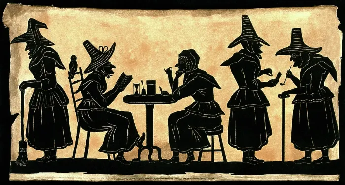Framed Print : Five Witches