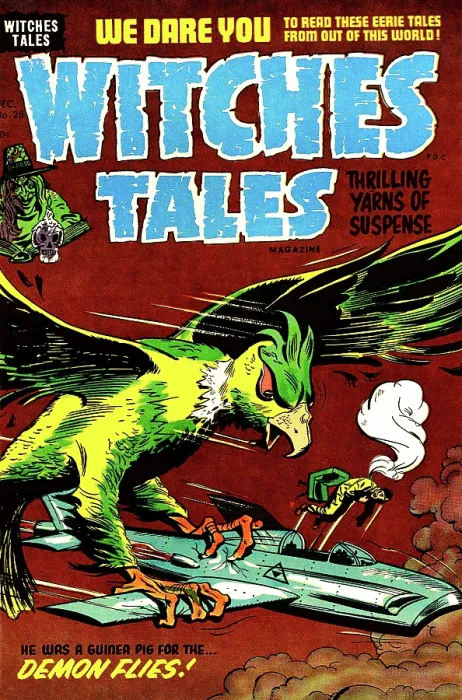 Framed Print : Witches Tales #28 Demon Flies! Framed Print : Witches Tales #28 Demon Flies!