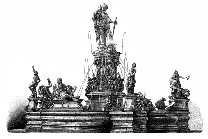 Framed Print : Wittelsbach fountain in Munich