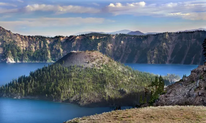 Framed Print : Wizard Island in Crater Lake Framed Print : Wizard Island in Crater Lake