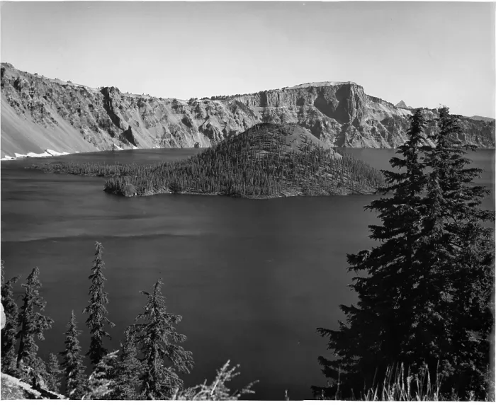 Framed Print : Wizard Island At Crater Lake National Park, Oregon Framed Print : Wizard Island At Crater Lake National Park, Oregon