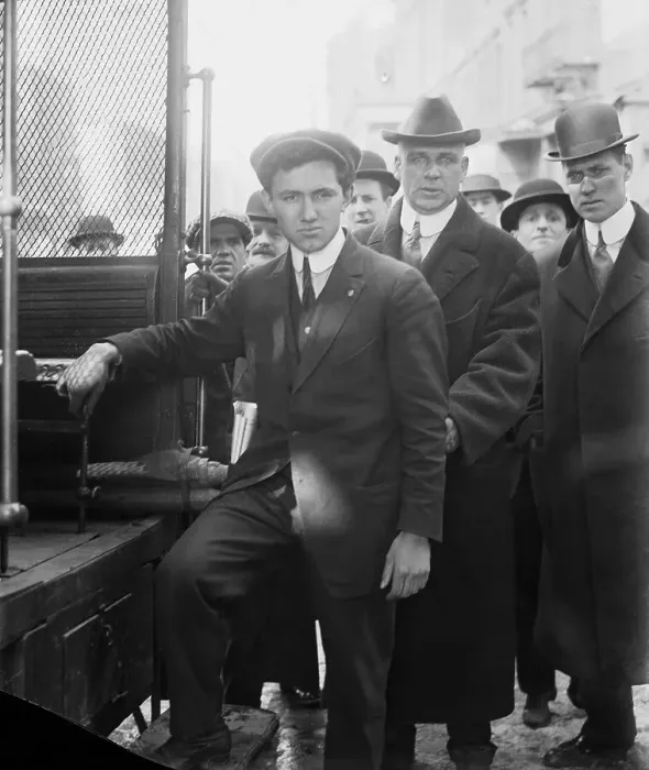 Framed Print : Wobblie Leader Frank Tannenbaum Stepping onto Truck Framed Print : Wobblie Leader Frank Tannenbaum Stepping onto Truck