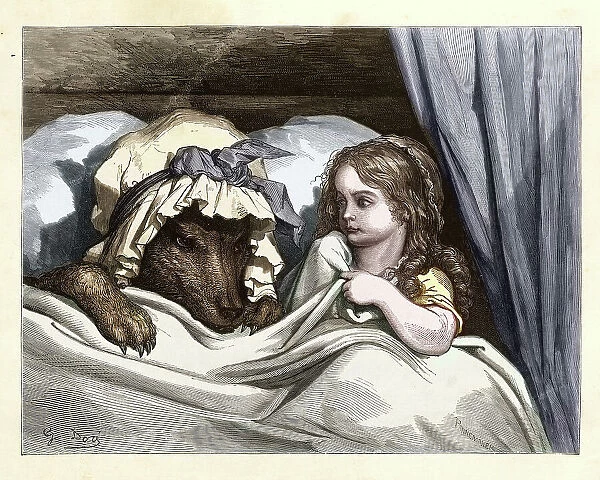 The Wolf and Little Red Riding Hood, by Gustave Dore