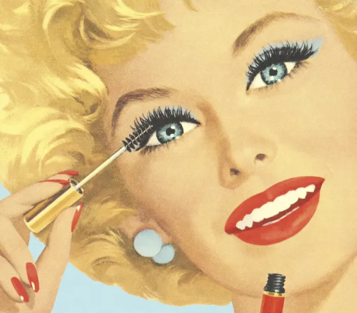 Framed Print : Woman Applying Mascara Framed Print : Woman Applying Mascara
