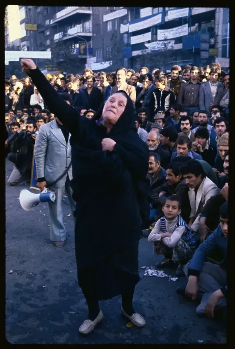 Framed Print : Woman with Arm Raised at Demonstration Framed Print : Woman with Arm Raised at Demonstration
