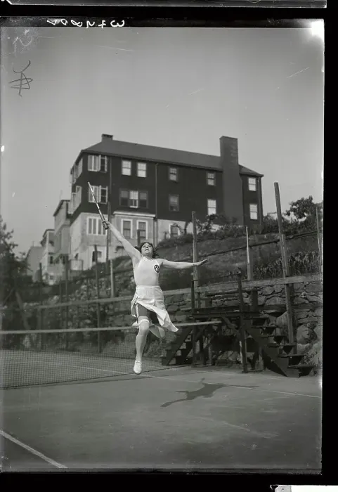 Framed Print : Woman Athlete Ida Schnall Playing Tennis Framed Print : Woman Athlete Ida Schnall Playing Tennis