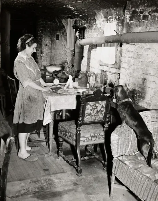 Framed Print : A Woman In Her Basement Home Framed Print : A Woman In Her Basement Home