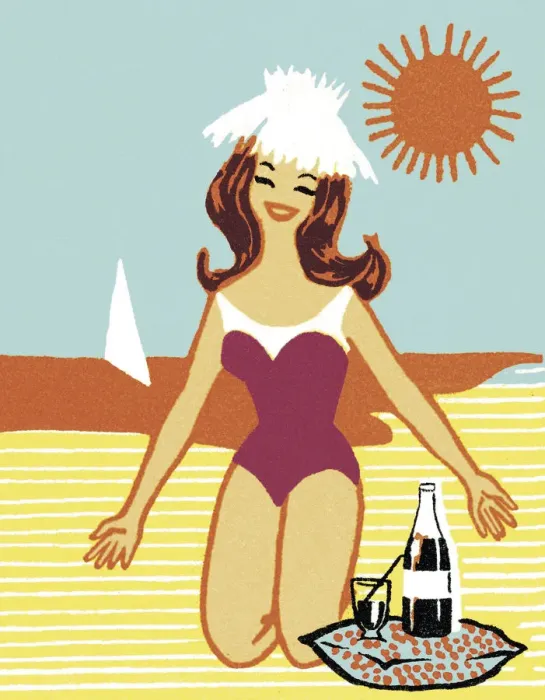 Framed Print : Woman on the Beach