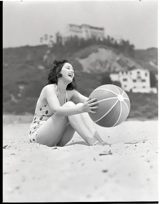 Framed Print : Woman with a Beach Ball Framed Print : Woman with a Beach Ball