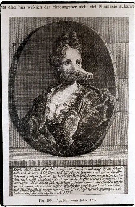 Framed Print : Woman with Boarlike Snout Framed Print : Woman with Boarlike Snout