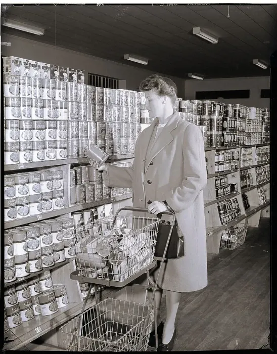 Framed Print : Woman Buying Food In Grocery Store Framed Print : Woman Buying Food In Grocery Store