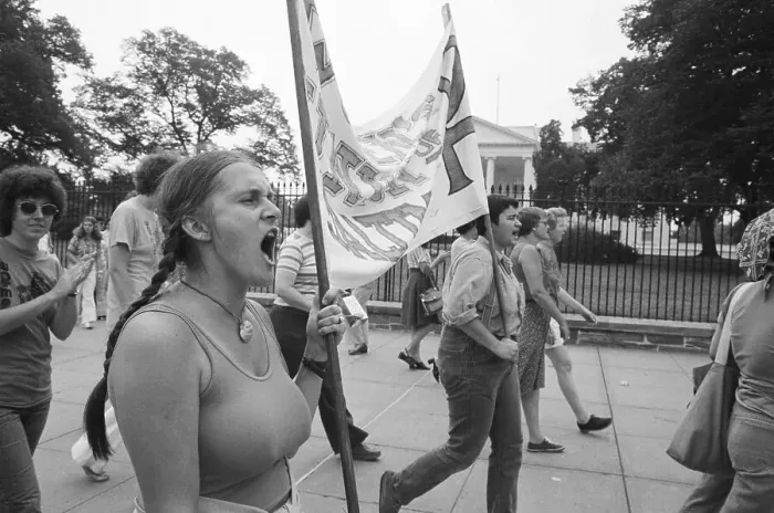Framed Print : Woman Calling for the Equal Rights Amendment Framed Print : Woman Calling for the Equal Rights Amendment