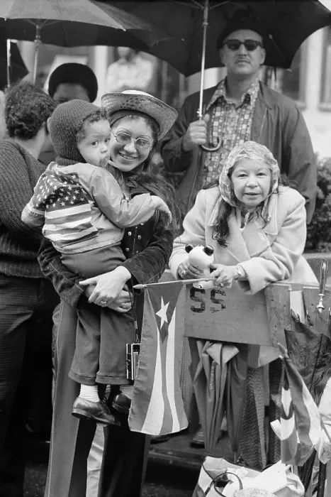 Framed Print : Woman With Child At Parade Framed Print : Woman With Child At Parade
